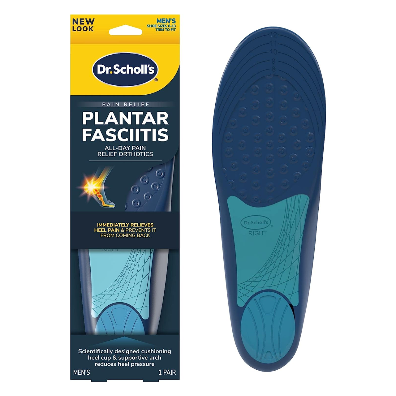 Dr. Scholl's - Pain Relief Insoles for Plantar Fasciitis | Men's Size 8-13