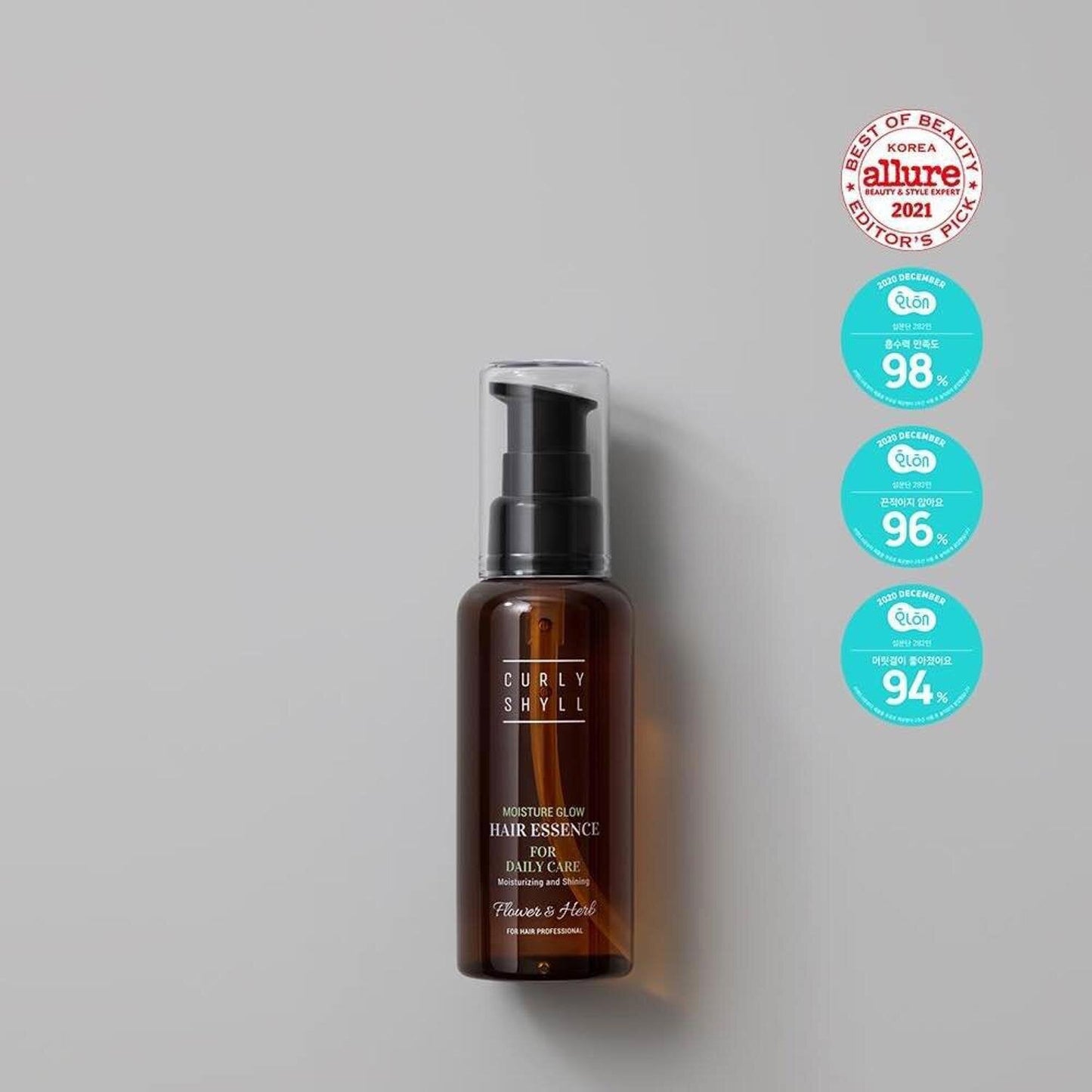 Curly Shyll (Flower & Herb) Moisture Glow Hair Essence For Daily Care (Moisturizing and Shining) 70ml