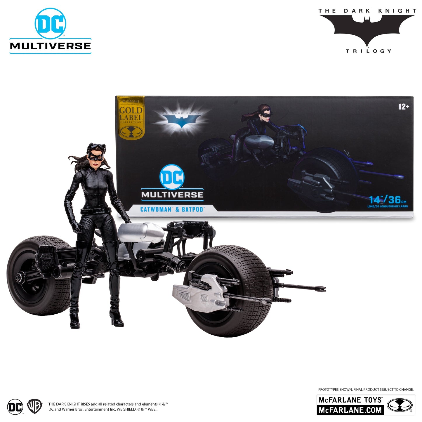 McFarlane Toys DC Multiverse - Batpod (The Dark Knight Rises) With Catwoman Action Figure (15734) LOW STOCK