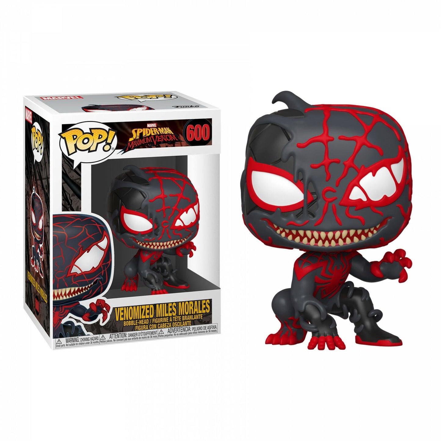 Funko Pop! Marvel - Spider-Man Maximum Venom #600 - Venomized Miles Morales Vinyl Figure (46459) LOW STOCK