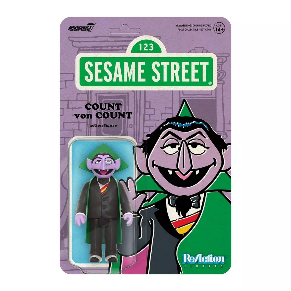 Super7 ReAction Figures - Sesame Street - Wave 1 - Count von Count Action Figure (85737)