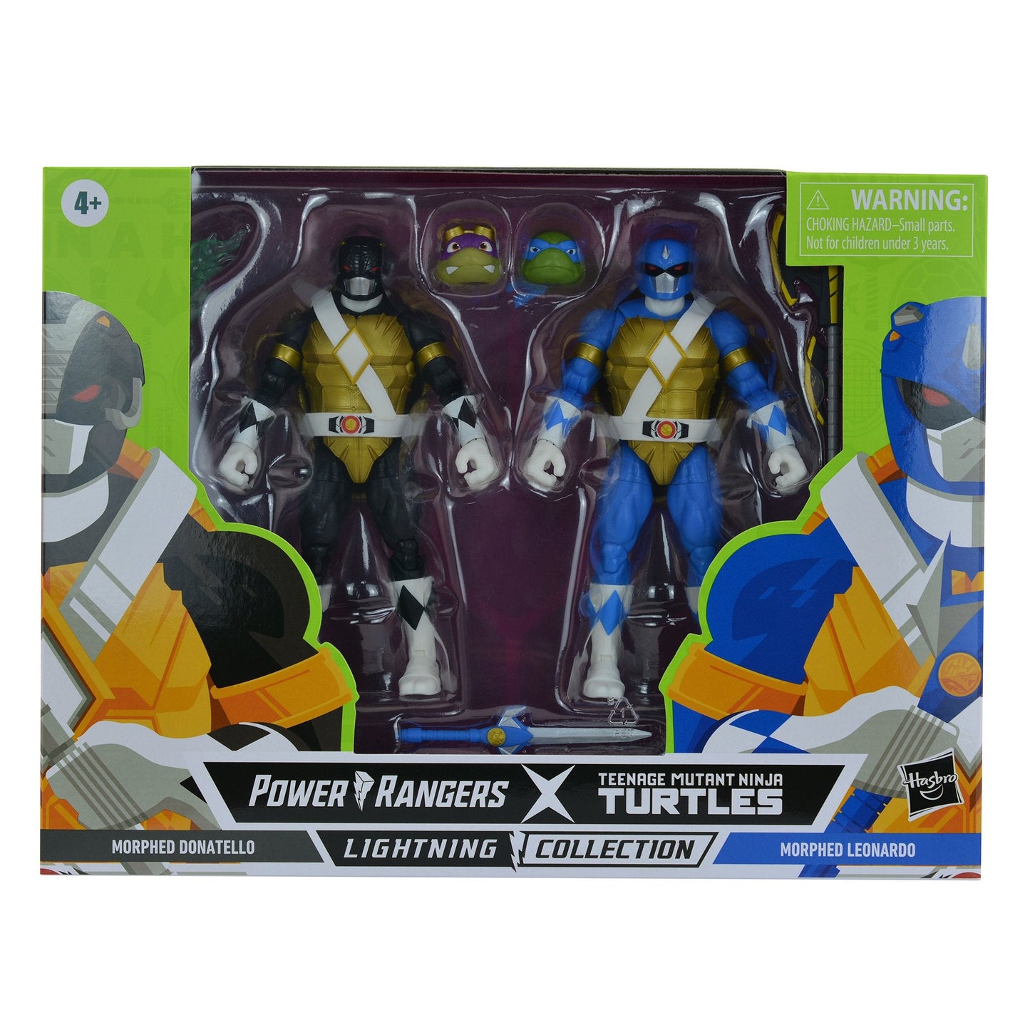 Power Rangers X Teenage Mutant Ninja Turtles Lightning Collection - Morphed Donatello and Morphed Leonardo (F2966) LOW STOCK
