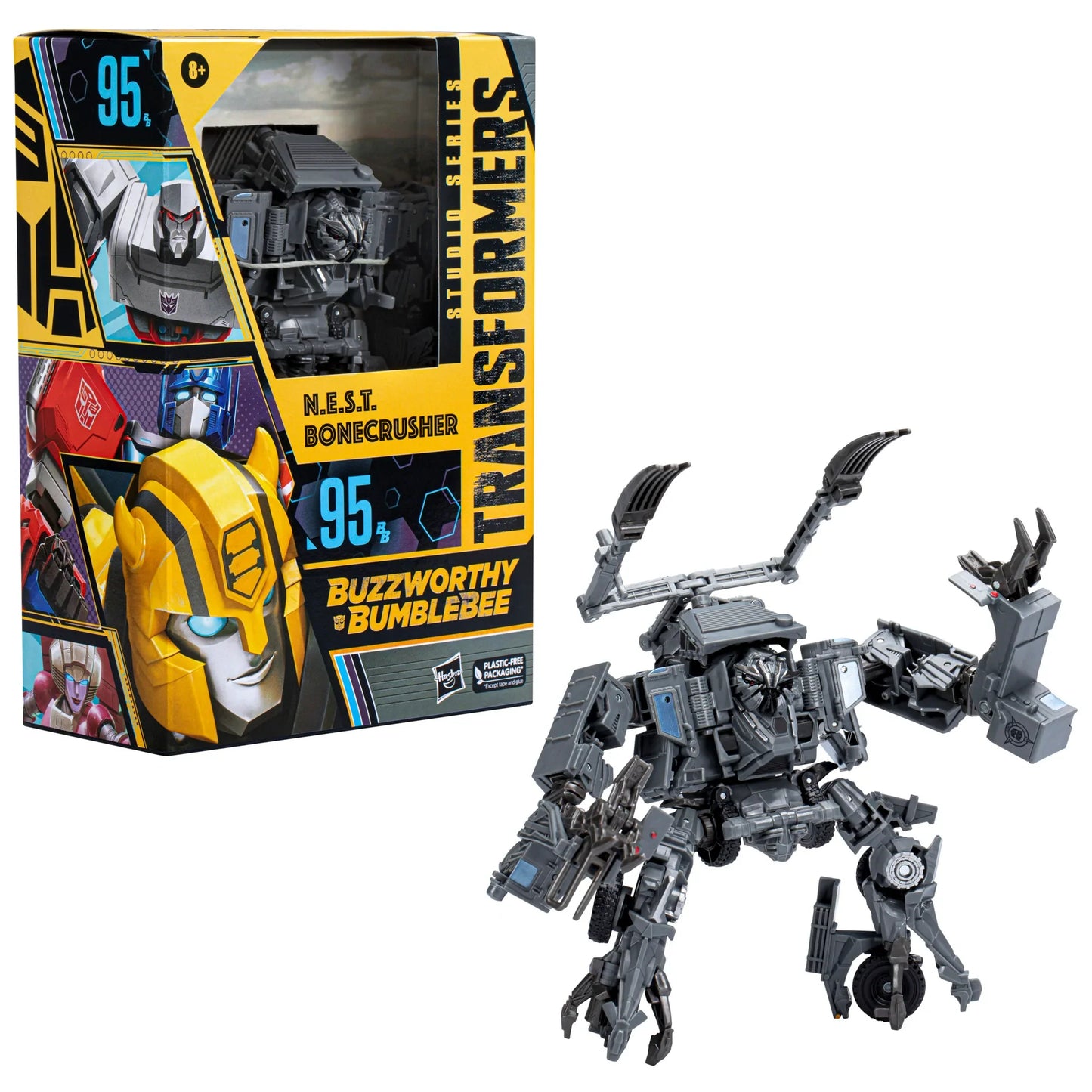 Transformers Studio Series #95-BB Buzzworthy Bumblebee: N.E.S.T. Bonecrusher Exclusive Figure F7116 LOW STOCK