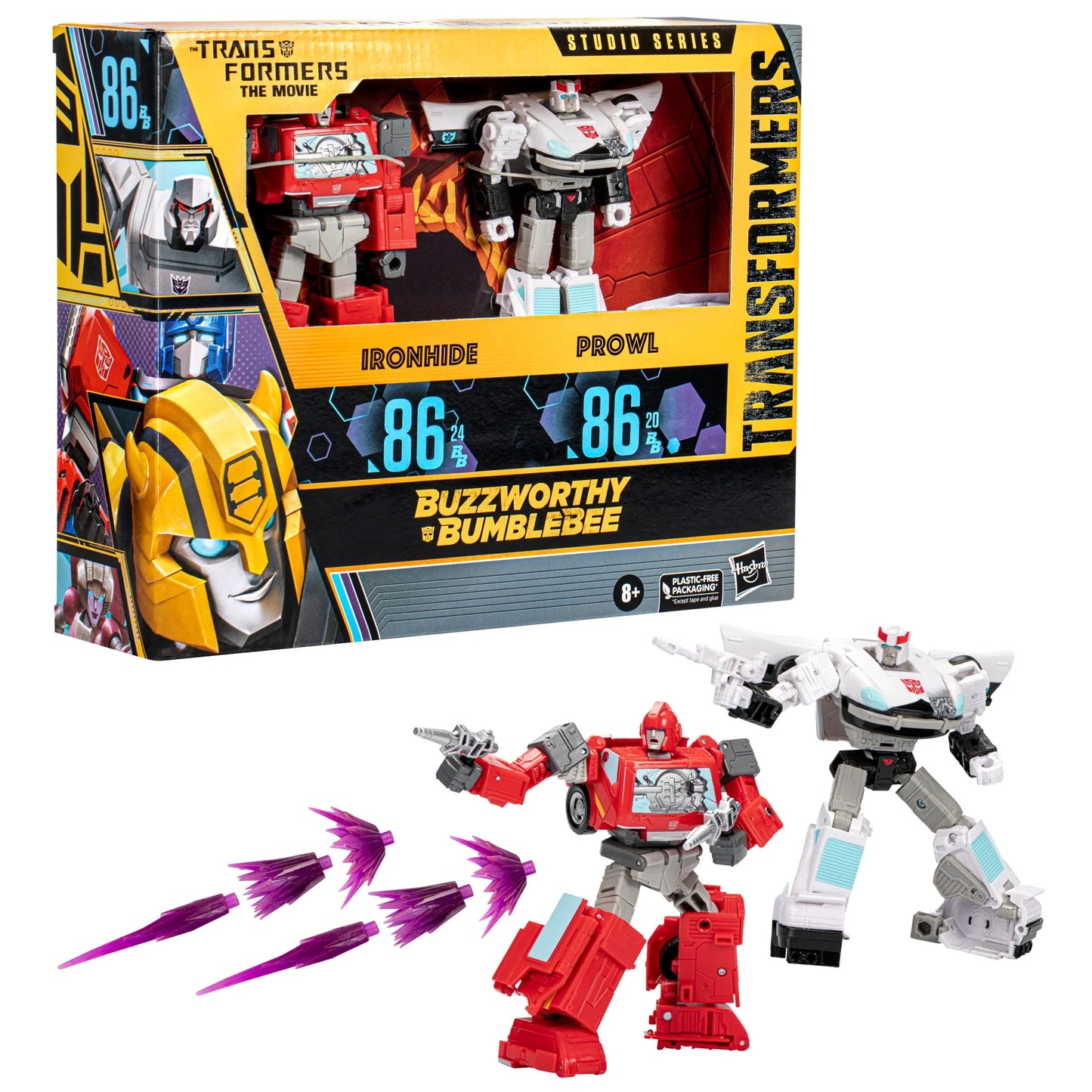 Transformers: Buzzworthy Bumblebee - Studio Ironhide 86-24BB & Prowl 86-20BB Exclusive Figures F7129