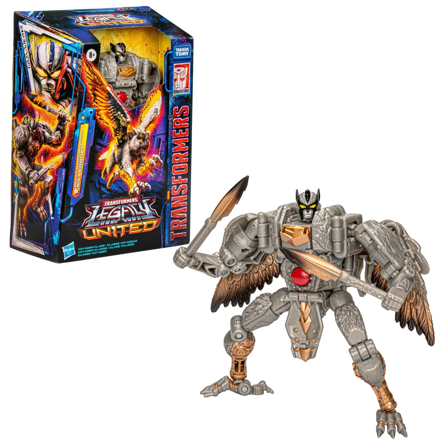 Transformers: Legacy United - Voyager Class Beast Wars Universe Silverbolt Action Figure (F8544)