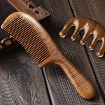 Sunki Green Sandalwood Meridian Comb Set  2s