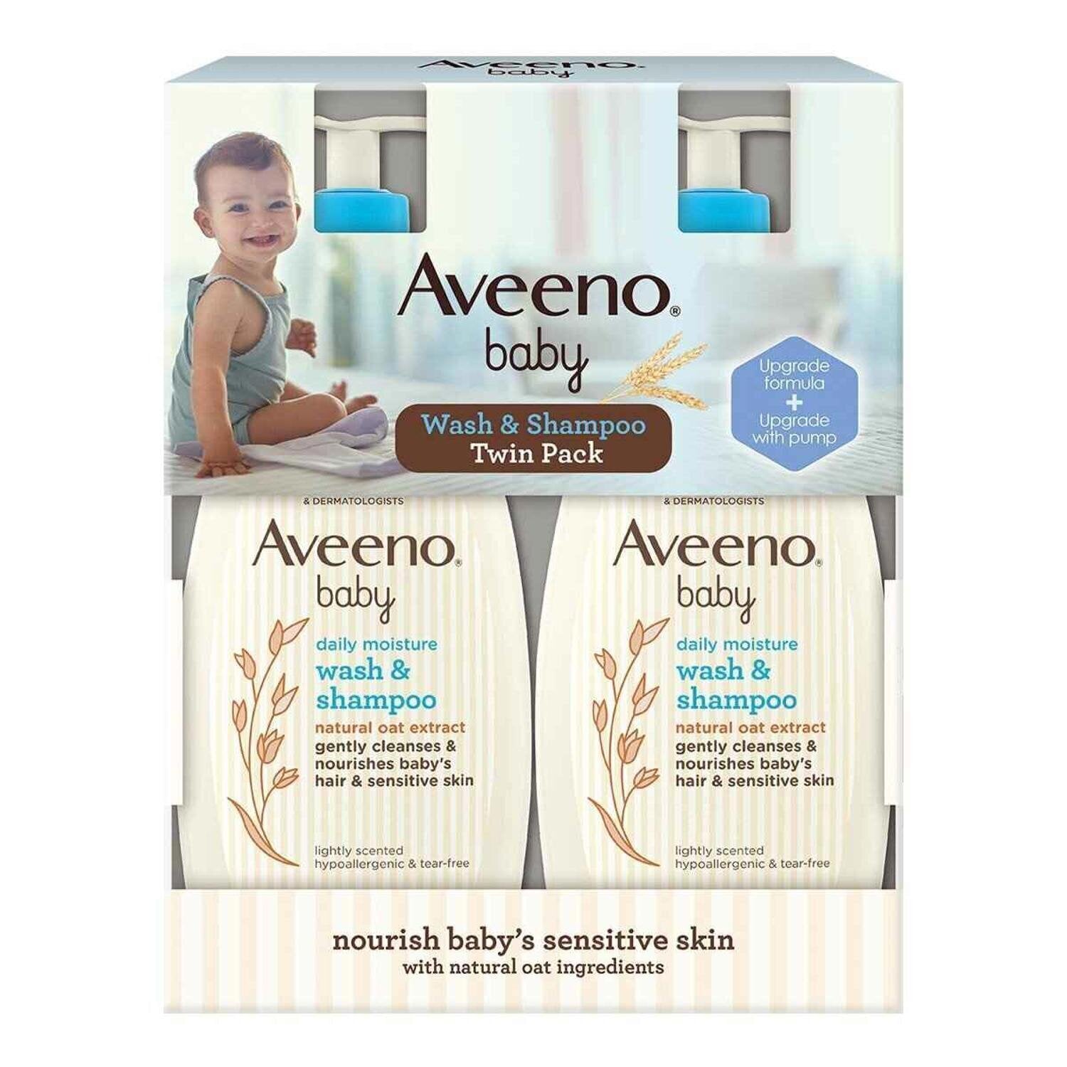 Aveeno Baby Wash & Shampoo Twin Pack( 532ml x 2pcs)  Fixed Size