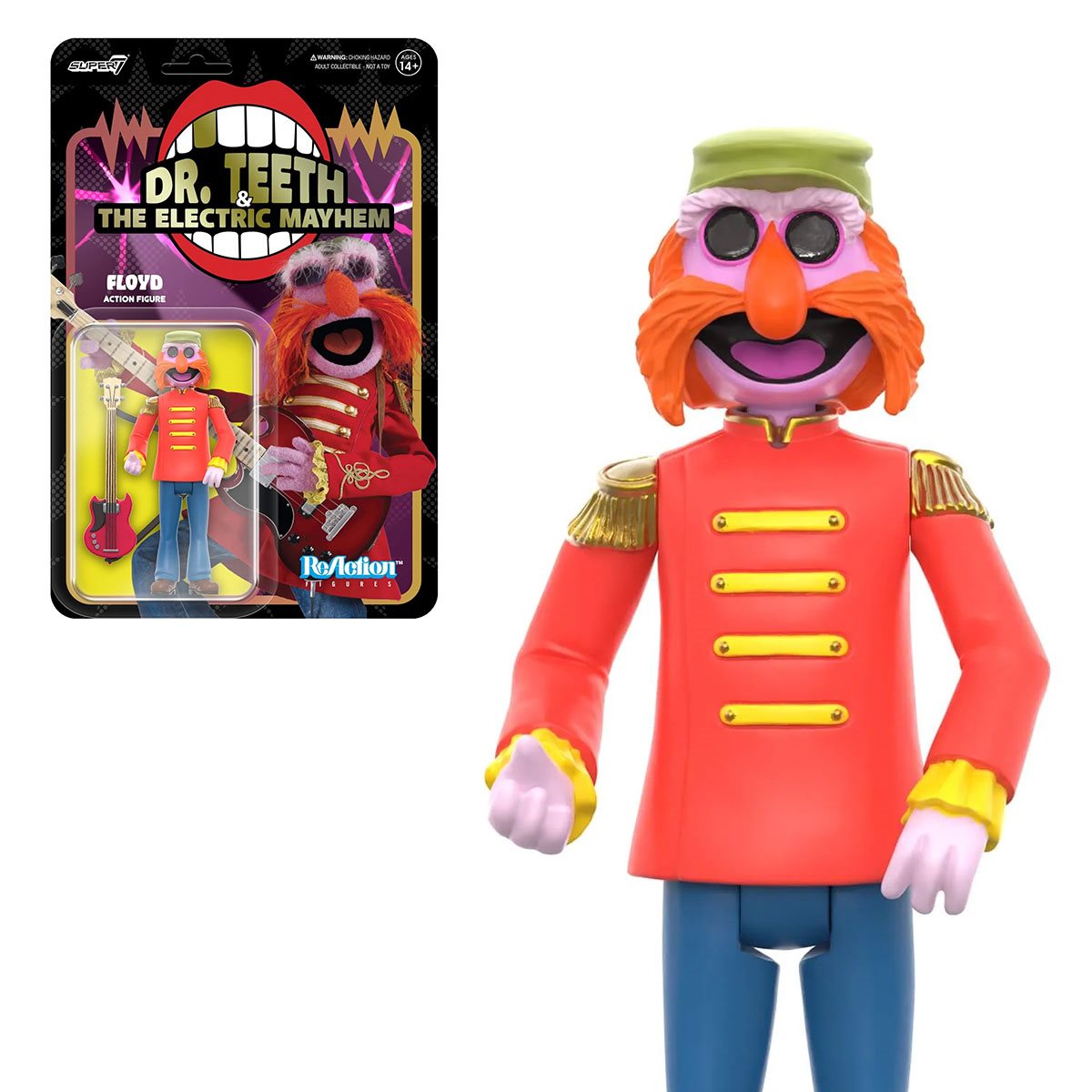 Super7 - The Muppets - Wave 1 - Dr. Teeth & The Electric Mayhem - Floyd ReAction Figure (82150)