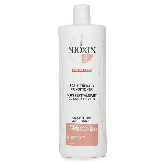 Nioxin Density System 3 Scalp Therapy Conditioner (Colored Hair, Light Thinning, Color Safe)  1000ml/33.8oz