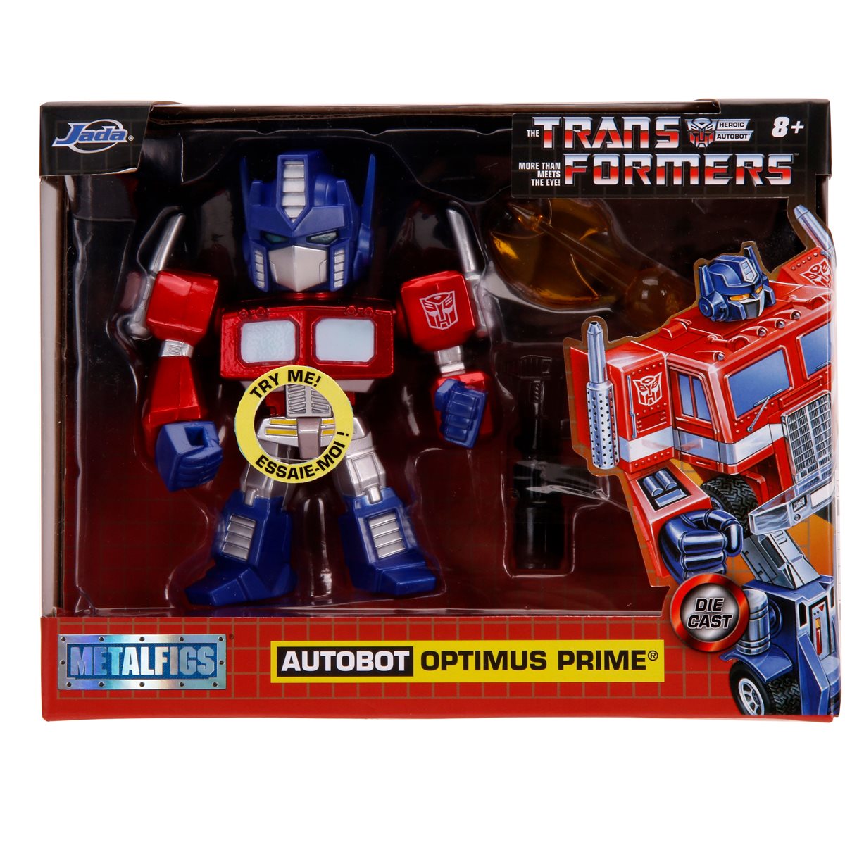 Transformers G1 - Optimus Prime Deluxe 4-Inch MetalFigs Figure with Light (31398) LOW STOCK