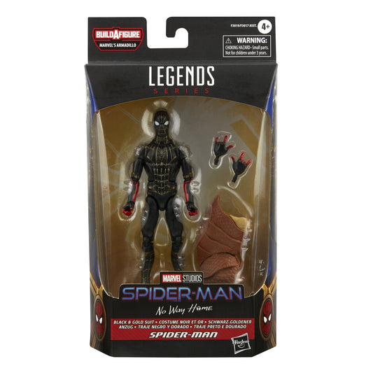 Marvel Legends - Spider-Man (Armadillo BAF) - Black & Gold Suit Spider-Man Action Figure (F3019)
