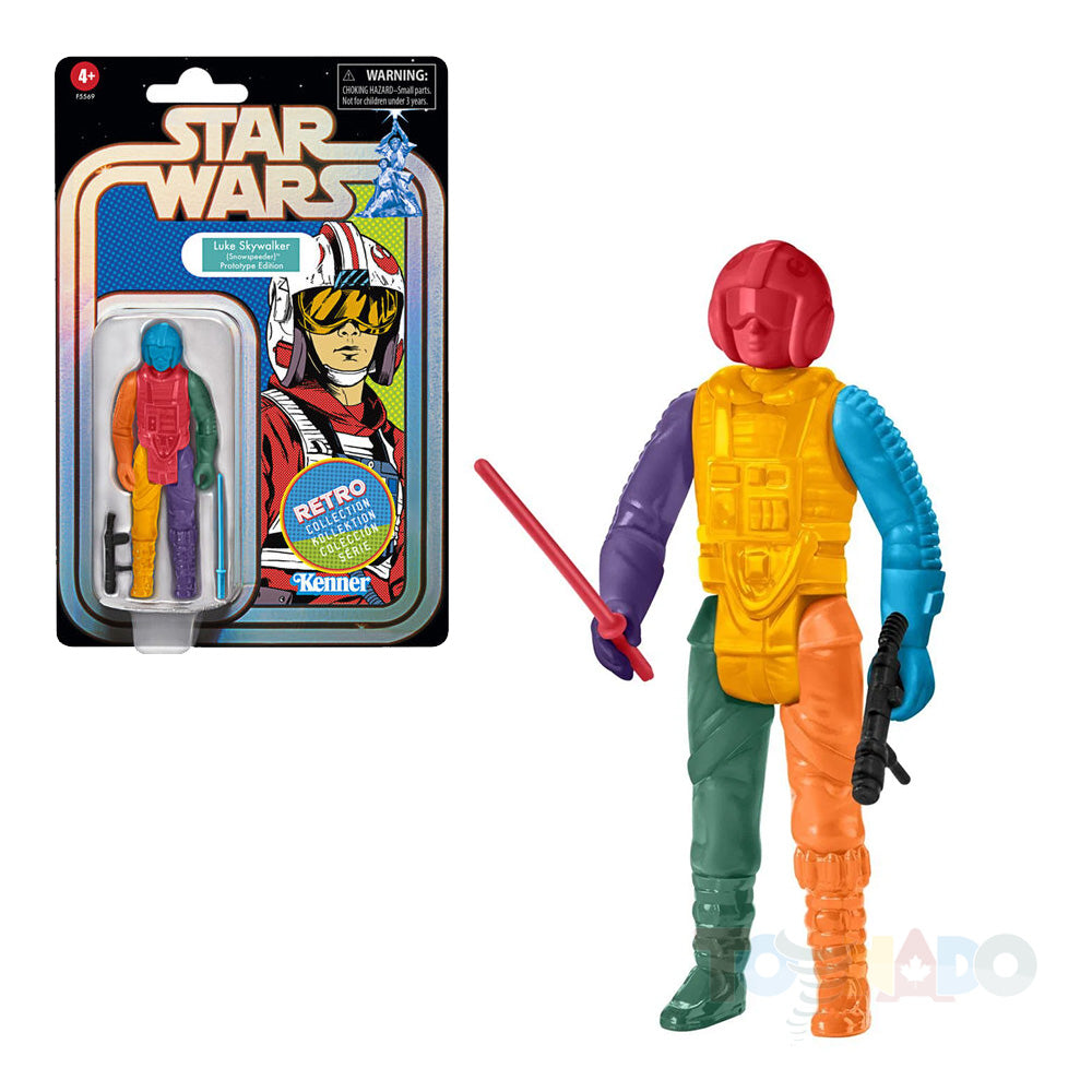 Star Wars Retro Collection Luke Skywalker (Snowspeeder) Prototype Edition (Yellow) Exclusive Figure F5569 LOW STOCK