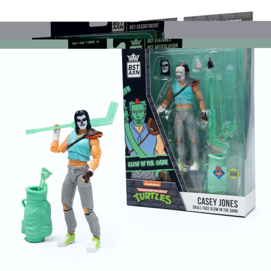 BST AXN Teenage Mutant Ninja Turtles: Casey Jones (Skull Face Glow in the Dark) PX Figure 46082 LOW STOCK