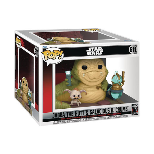 Funko Pop Star Wars 611 Return of the Jedi 40th Jabba the Hutt & Salacious B Crumb Deluxe Vinyl 70742