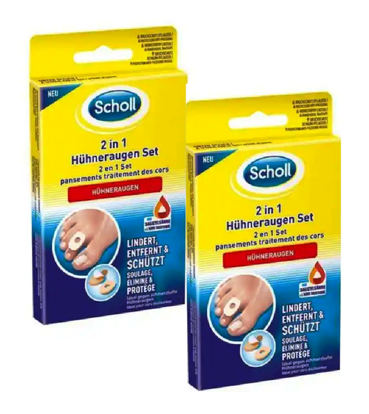 2xPack Scholl 2in1 Corn Set
