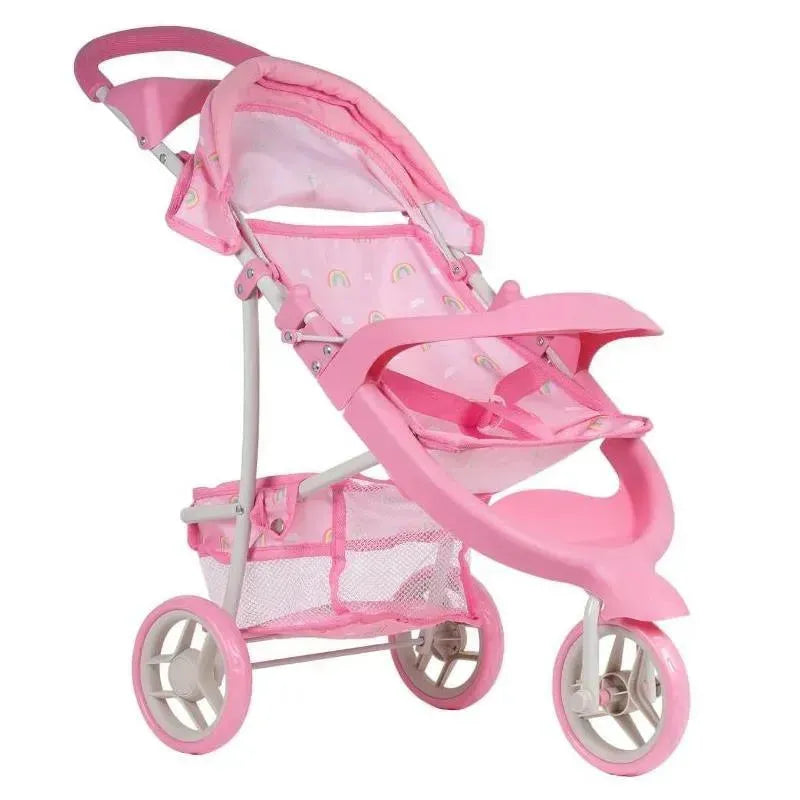 Adora - Snack N Go Baby Doll Stroller with Shade, Rainbow Rose