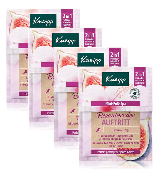 4xPack Kneipp Enchanting Entrance Hibiscus & Fig Mini Foot Spa